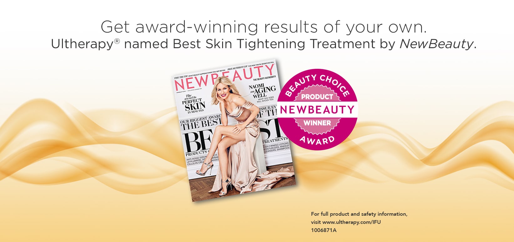 New Beauty Magazine Cover for award winning Ultherapy skin tightening treatment