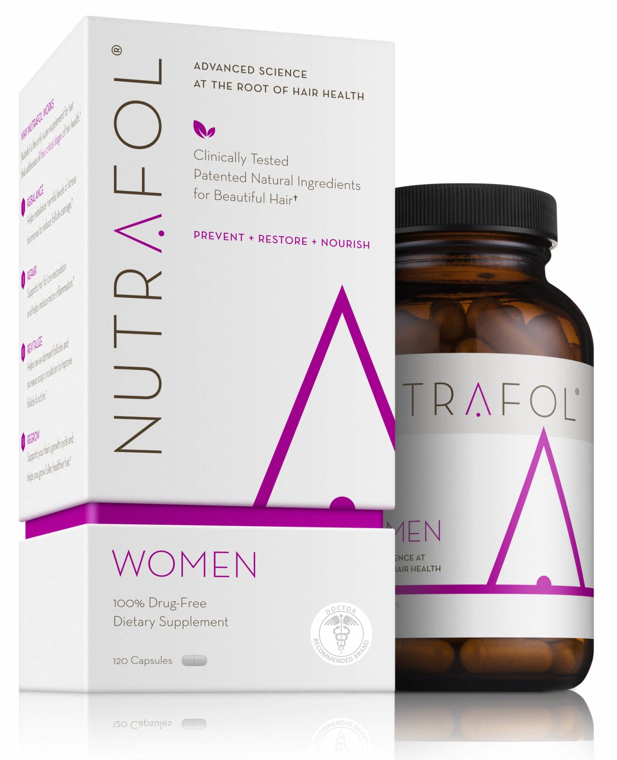 A nutrafol box and bottle womens