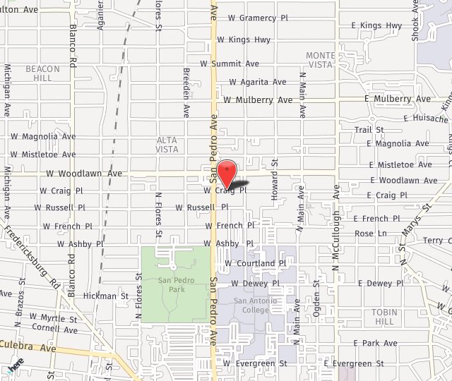 Location Map: 326 West Craig Place San Antonio, TX 78212