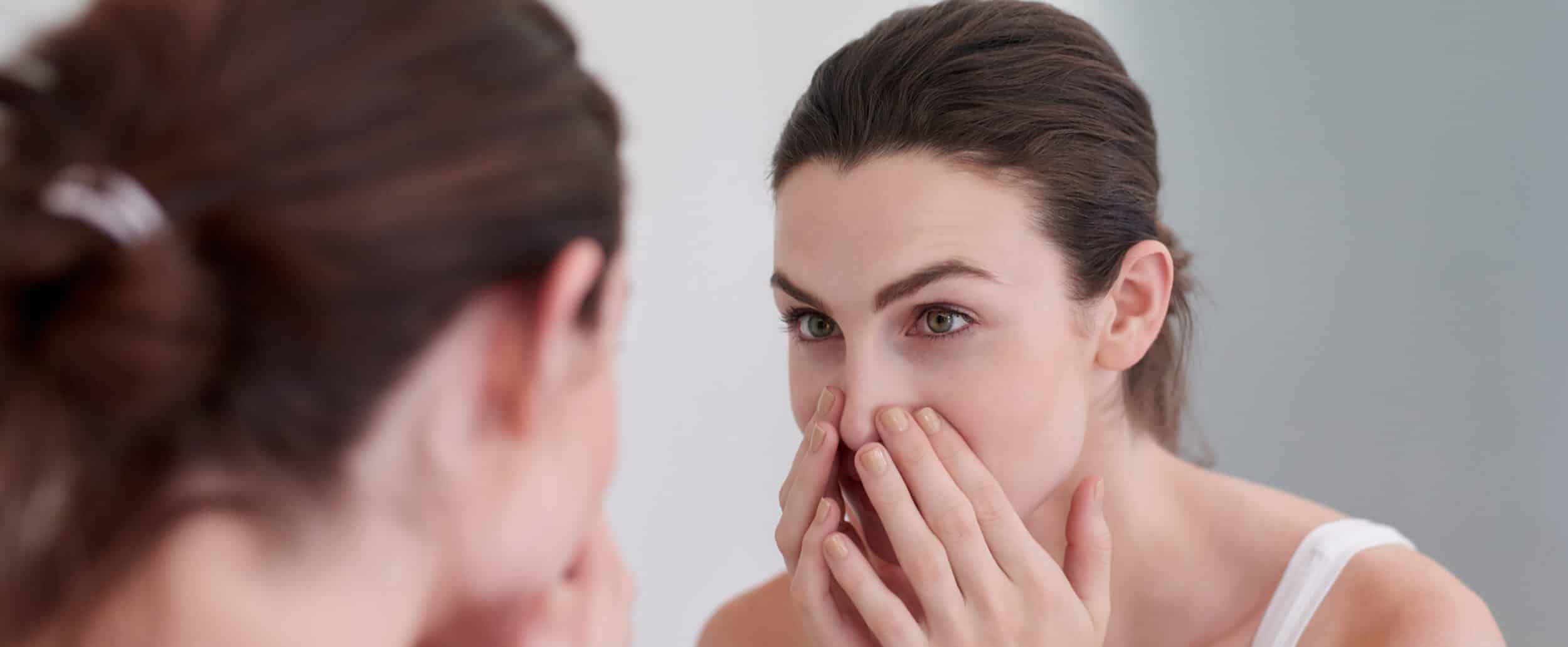 Keeping the health of her skin in check