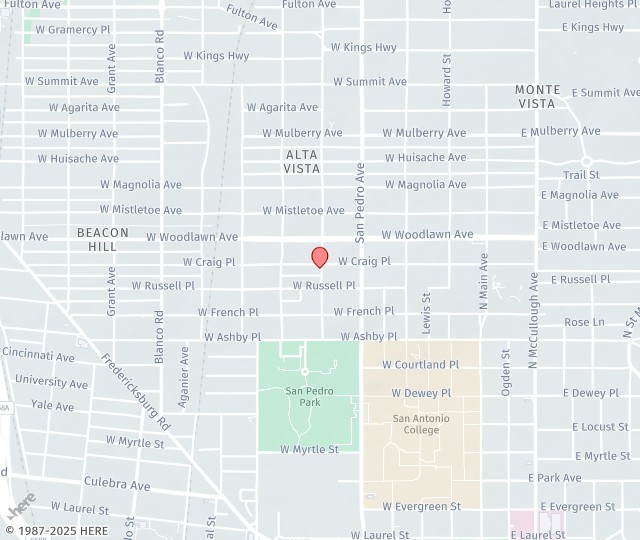 Location Map: 326 West Craig Place San Antonio, TX 78212